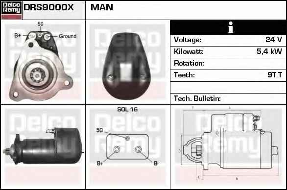 DELCO REMY DRS9000X