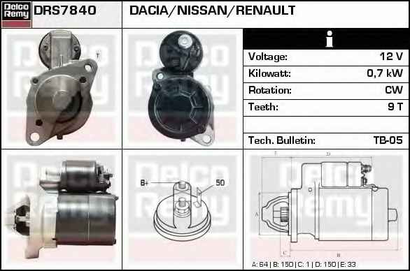 DELCO REMY DRS7840