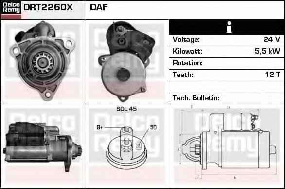 DELCO REMY DRT2260X