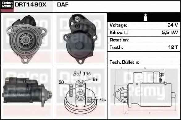 DELCO REMY DRT1490X