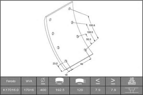 FERODO K17016.0-F3670