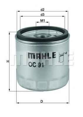 MAHLE FILTER OC91