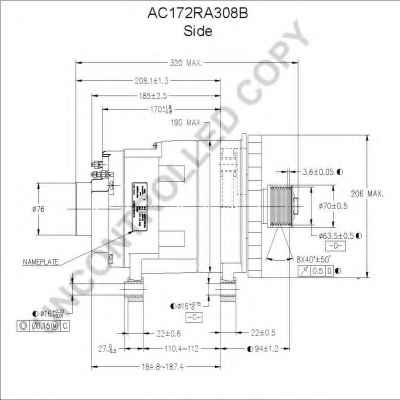 PRESTOLITE ELECTRIC AC172RA308B